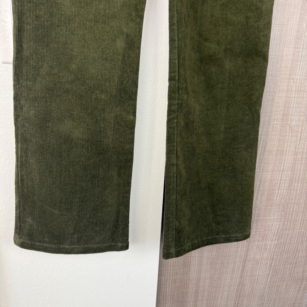 Apiece Apart Slim Marson Corduroy Pants Olive Green Ankle Cropped Granola Size 0 - Picture 7 of 12